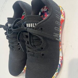 NOBULL Black Athletic Shoes with Colorful Sole